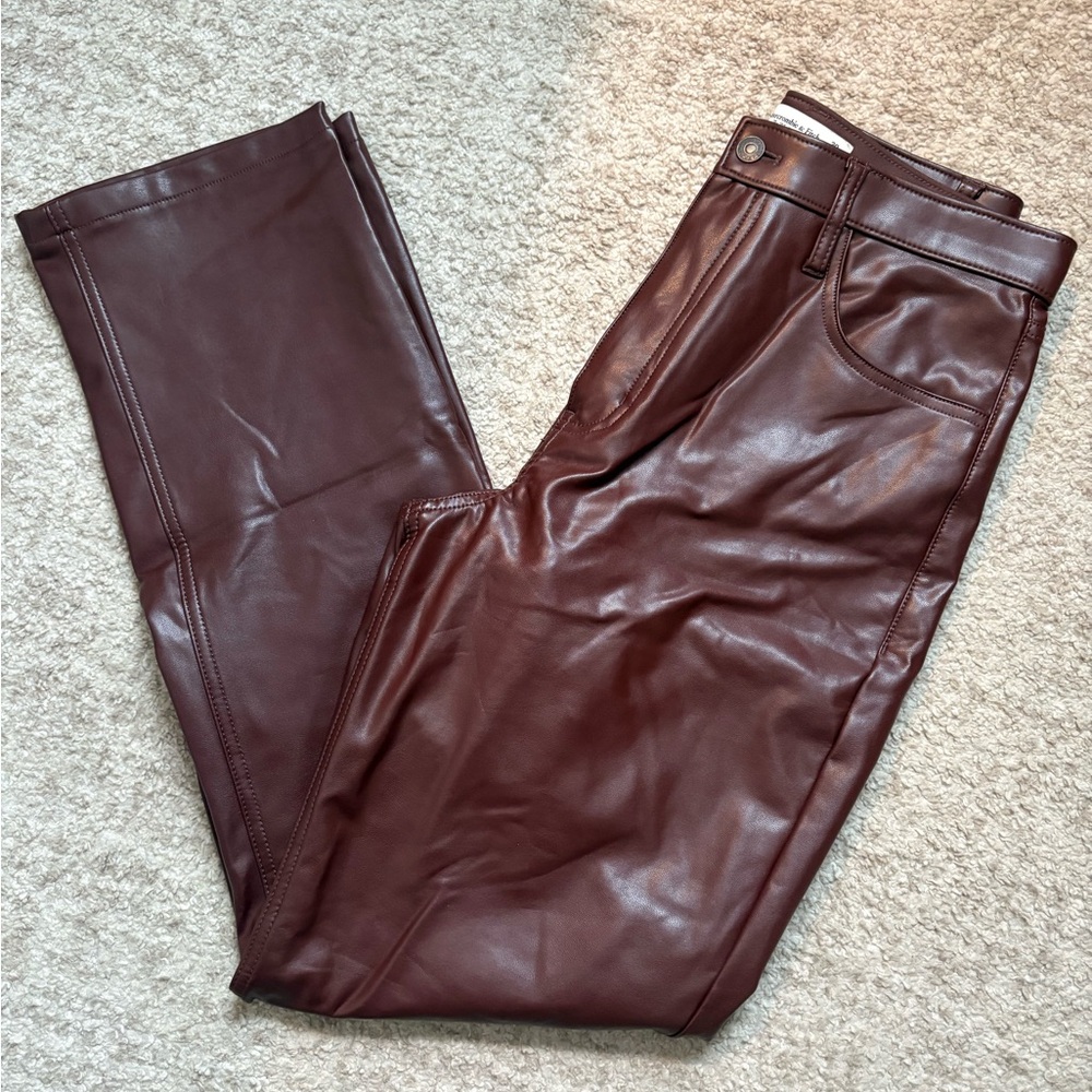 Abercrombie & Fitch Brown Leather Pants
